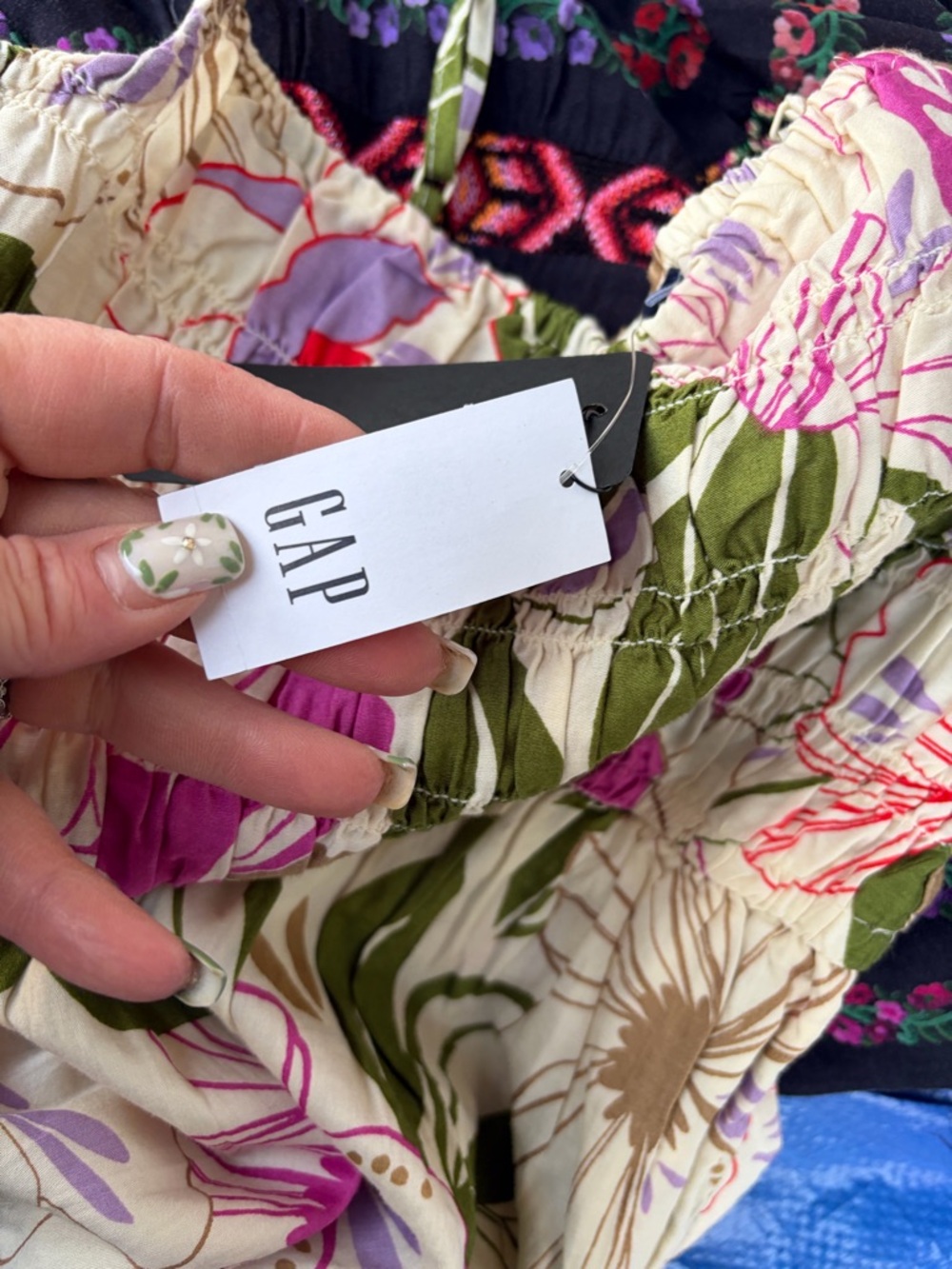 NWT – Gap – Smocked Floral Maxi Dress – Pink Multi Print – Sz. XS - Picture 4 of 7